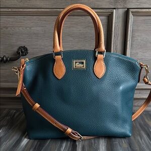 Elegant Teal Leather Handbag